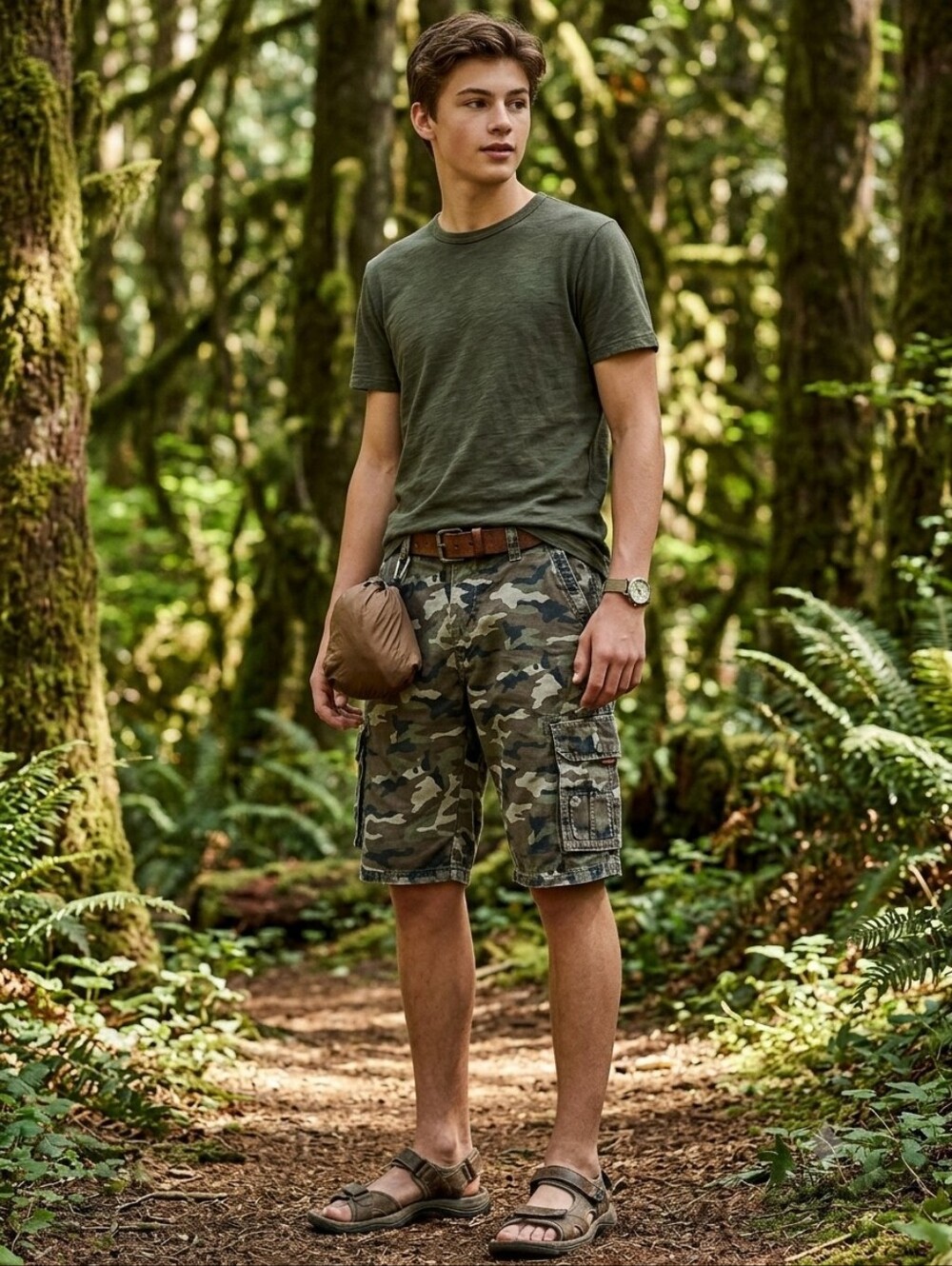 Eddie Bauer Boy's Camo Cargo Shorts, size 16 EUC